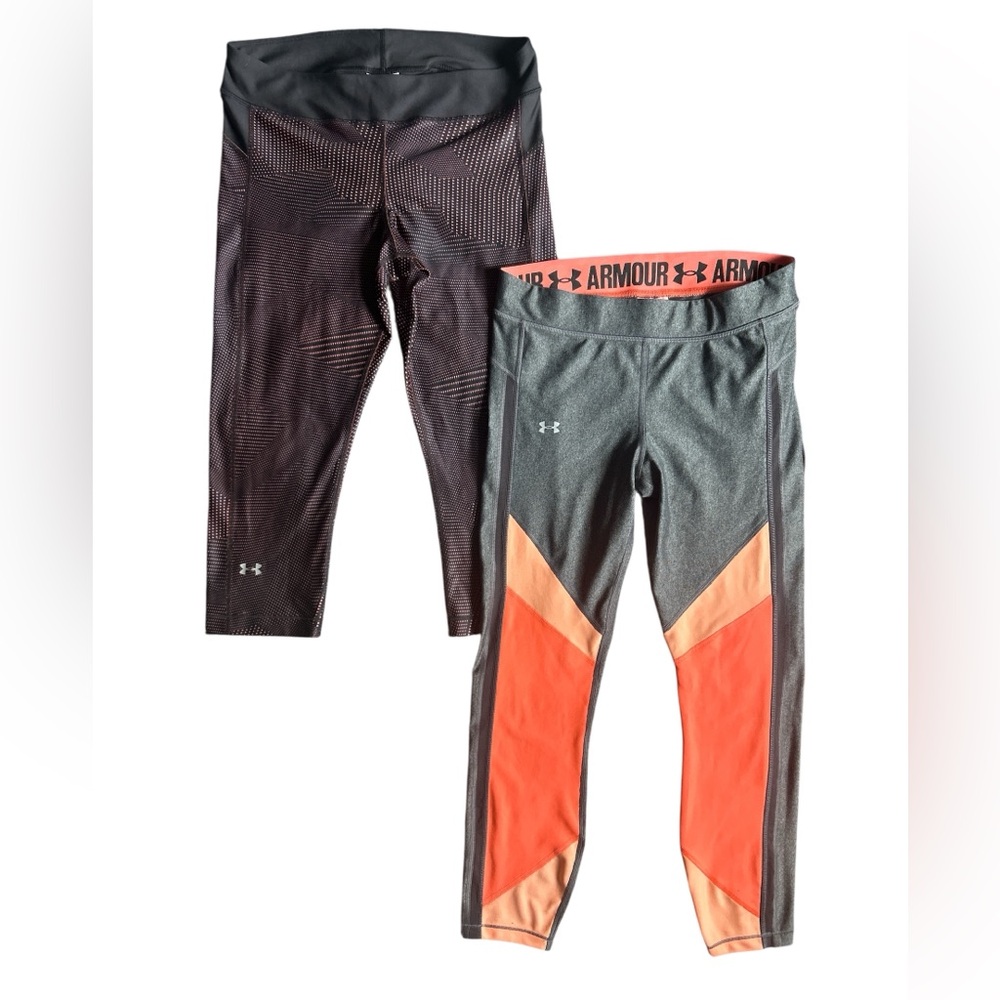 Under Armour Heat Gear Compression Leggings Women’s Large Performance Bundle